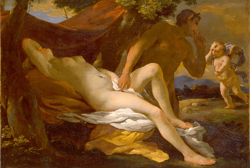 Nicolas Poussin Jupiter and Antiope or Venus and Satyr